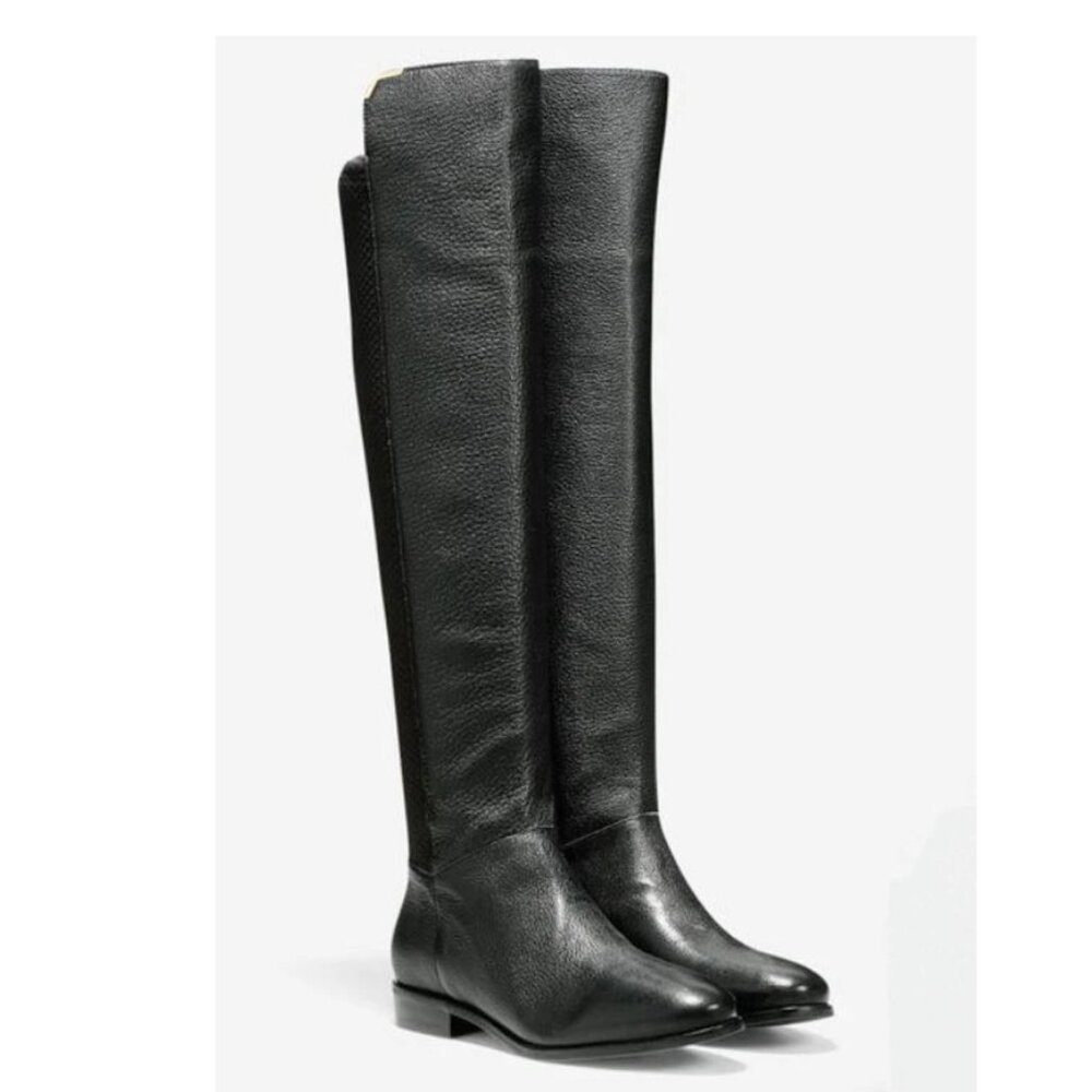 NIB Cole Haan Dutchess Over the Knee Leather Boot black Size 6B